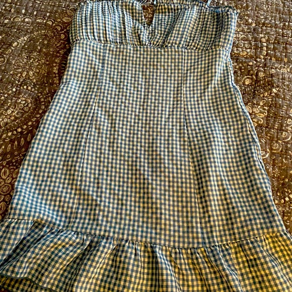 In GUC blue plaid dress - Picture 2 of 2